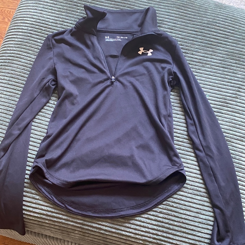 New youth Under Armour Quarter Zip Black Quarter-Zip